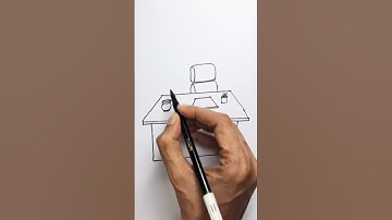How to draw office table and chair in one point perspective easy for beginners #drawing