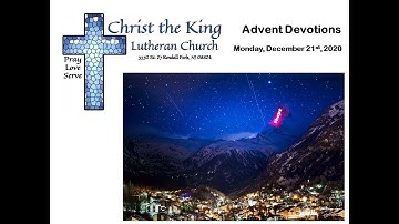 Advent Devotions 2020 - December 21st
