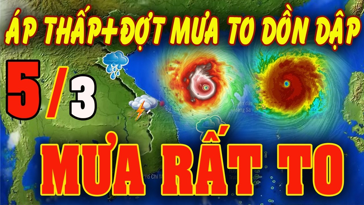 Dự báo thời tiết hôm nay và ngày mai 5/3/2026 | Dự báo Bão và thời tiết trong 10 ngày tới #baoso1