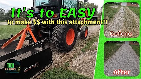 BEST Tractor Attachment I Ever Bought! So EASY to Make MONEY!! Saving ANOTHER Gravel Drive.