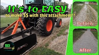 BEST Tractor Attachment I Ever Bought! So EASY to Make MONEY!! Saving ANOTHER Gravel Drive.