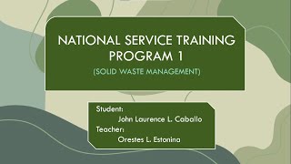 NSTP 1N Solid Waste Management