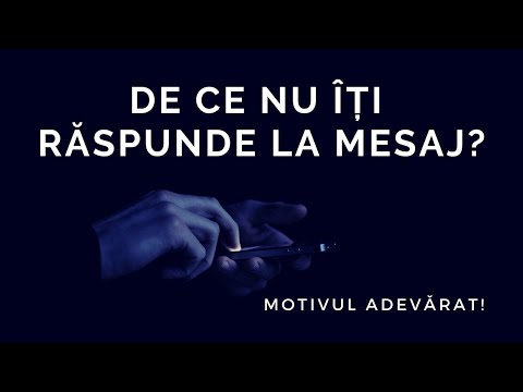 Video: De Ce Un Bărbat Nu Răspunde La SMS-uri