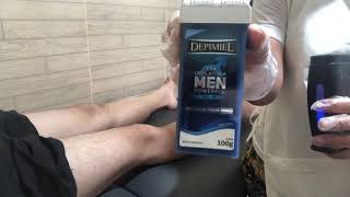 Depilação De Perna Completa Masculina Com A Cera Azul