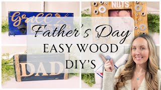 Easy WOOD Father's Day gift ideas  DIY quick and easy father's day crafts