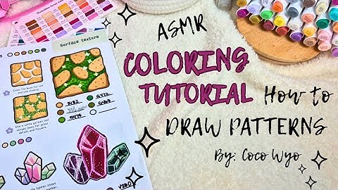 (ASMR) Coloring Tutorial | How to Draw Patterns by Coco Wyo Surfaces Textures