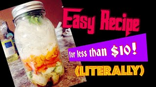 VEGETARIAN INSTANT NOODLES MASON JAR| EASY RECIPE