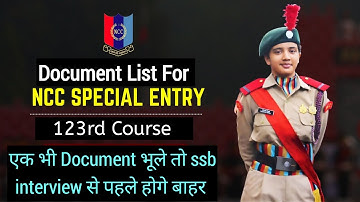 Documents Required For SSB Interview NCC Special Entry 123rd Course | NCC WAY #ncc #ssb_interview