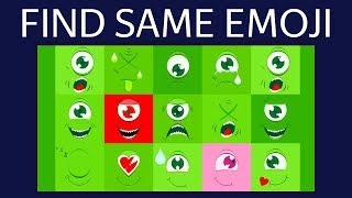 Find The Same Emoji Out. Spot The Same Emoji | Puzzlr