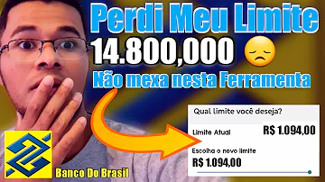 FUNÇÃO AJUSTE O LIMITE DO CARTÃO DE CRÉDITO BANCO DO BRASIL não mexa nessa função