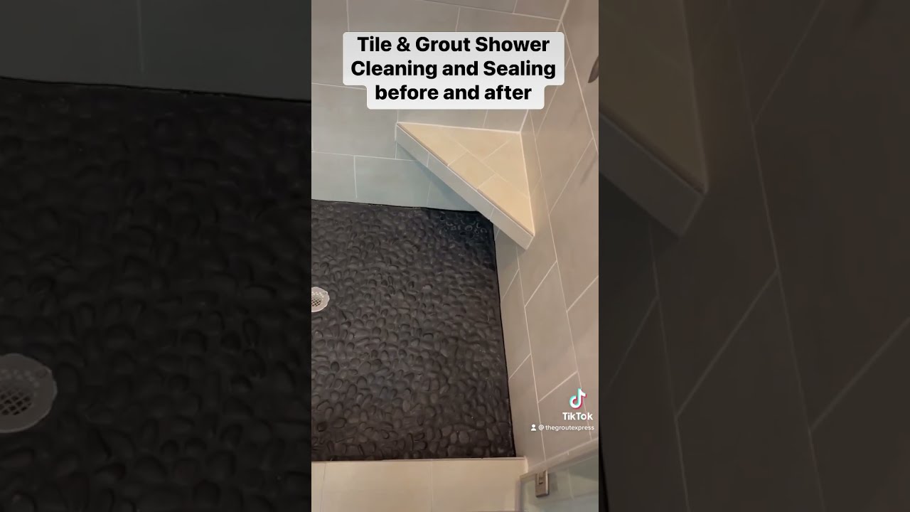 Tile Shower & Grout Cleaning and Sealing with Acrylic Urethane Caulk replacement