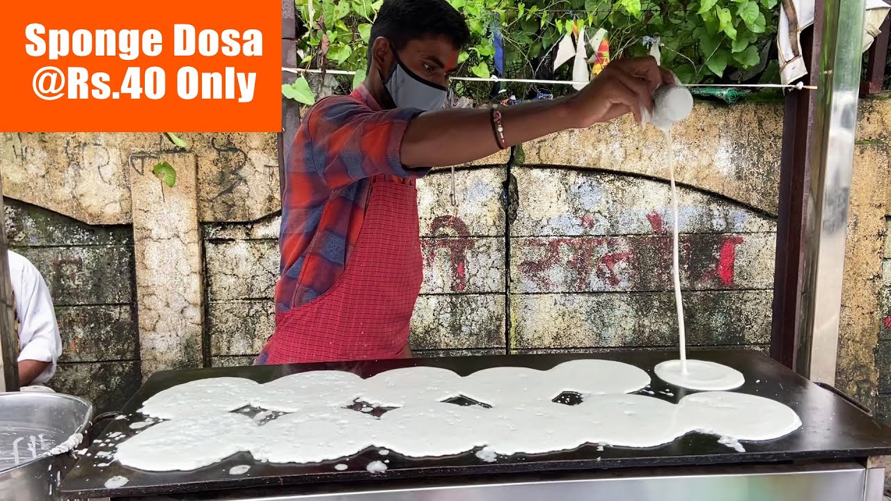 Davangere Sponge Dosa @ Rs.40, Nagpur | Amazing Traditional South Indian Food | Tasty Street Food