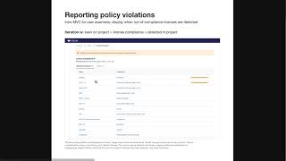 Secure UX iteration review: license compliance, displaying policy violations