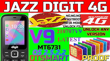 JAZZ DIGIT 4G  V9 UNLOCK ALL NETWORKS VIA OTSMART by Cell Solutions