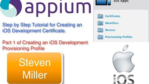 Appium Testers Perspective for creating iOS Development Certificate (Part 1)