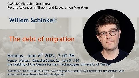 The debt of migration featuring talk by professor Willem Schinkel