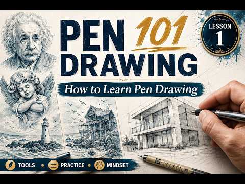 My Complete Fountain Pen Drawing Course Is Now on YouTube (Members Only)