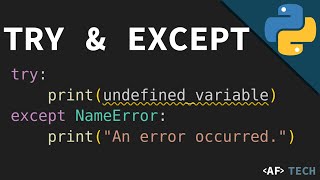Try and Except - Exception Handling in Python (Try, Except, Finally, Else)
