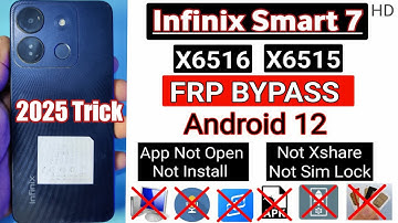 Infinix Smart 7 & 7 HD Frp Bypass Android 12 | Settings Not Open | Apps Not Open (Without PC)