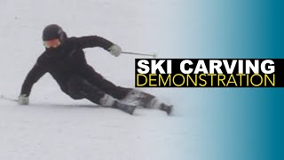 ski carving demonstration