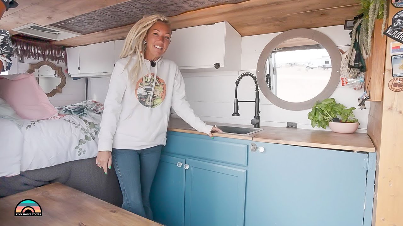 Her Ford Transit Camper Van - Tiny House Life in 48 States
