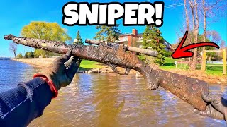 Epic Magnet Fishing Adventure: I Found a SNIPER RIFLE in the River!