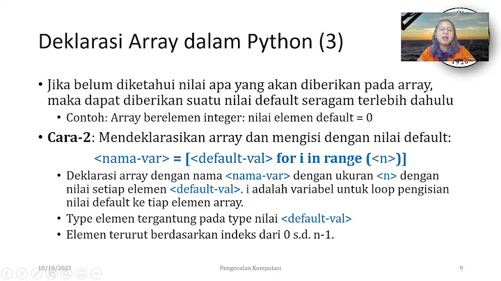 Bagaimana Anda membuat array char dengan python?