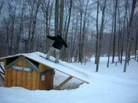 Brandon jumping the shed/dog house @ Jack Frost