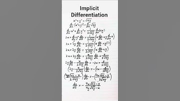 Implicit Differentiation x^2+y^2=√xy #shorts #calculus #differentiation