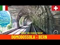 Cab ride domodossola  brig  bern italiesuisse vue du conducteur de train en 4k