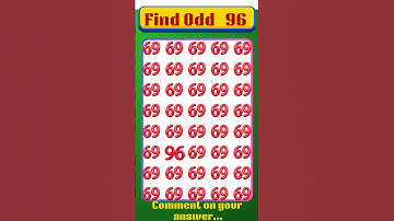 Find The ODD Number 96 #iqtest #quiz #braintest #mindbing #iq #oddoneout ​