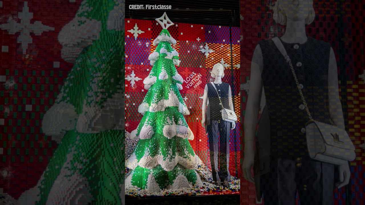 Louis Vuitton collaborates with LEGO for its holiday window displays