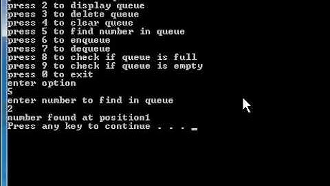 Array based queue implementation c++ sample project