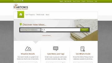 Gale Artemis: Primary Sources -- Basics