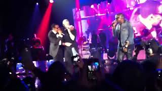 Chris Martin singing ''Homecoming'' with Kanye West and Jay-Z