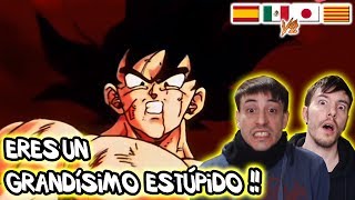 Españoles REACCIONAN a Dragon Ball DOBLAJE LATINO ERES UN GRANDÍSIMO  ESTÚPIDO | Goku VS Freezer - YouTube