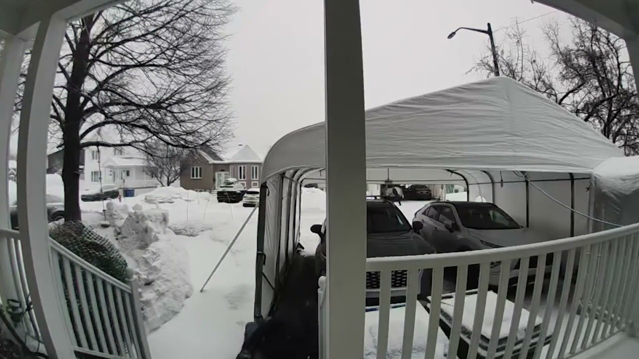 Man Slips on Icy Stairs and Falls Hard - 1808837