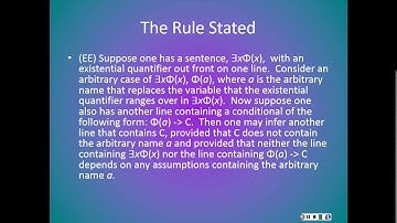 Week 11: Existential Quantifier Rules Part II