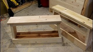I needed some saw horses but also wanted benches and an outfeed support for my table saw. I created these saw horses to fit the 