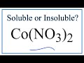 Cobalt II Nitrate and Ions