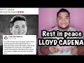 Sikat na Vlogger na si Lloyd Cadena, Pumanaw na! | RIP Lloyd Cadena | Cause of Death:Cardiac Arrest?