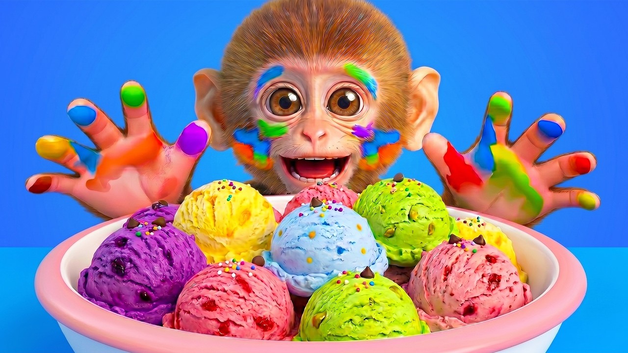 Baby Monkey Don't Eat Too Much Ice Cream | Healthy Eating Habits | Nursery Rhymes & Kids Songs