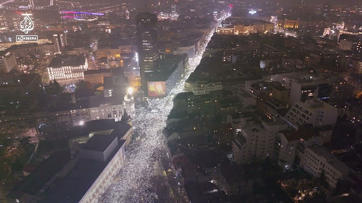 Protest u Beograd iz drona. Tišina na trgu Slavija.