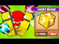 Lucky Blocks Spawn MONKEYS Now?! (Bloons TD 6)