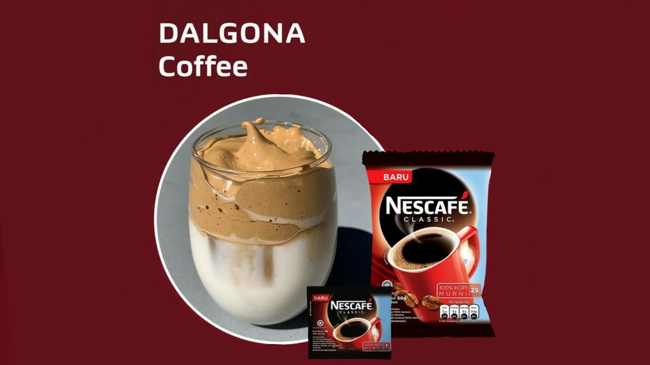 Dalgona coffee nescafe dengan mixer