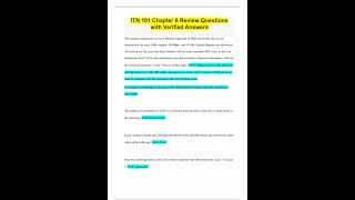ITN 101 Chapter 6 Review Questions with Verified Answers864