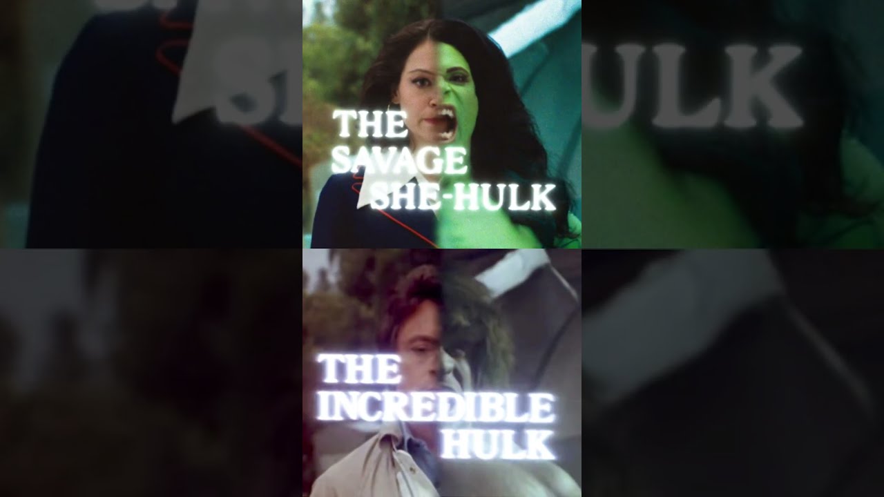She-Hulk recreates TV show intro #shehulk #hulk #marvel #shorts