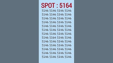 Test your visual acuity by finding 5164 in 5 seconds #iq #iqtest #shorts #trending