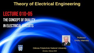 Lecture 010-05. The Concept of Duality in Electrical Circuits