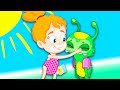 Groovy Марсианин - Они наслаждаются пляжем и играют с дельфином.